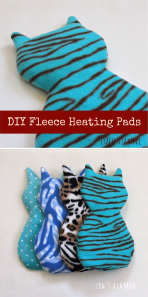 'DIY Fleece Heating Pads...!' (via Hometalk) Diy Warming Pad, Cat Heating Pad Pattern, Animal Heating Pad Diy, Rice Heating Pad Diy How To Make, Rice Filled Heating Pads Diy, Small Fleece Projects, Sew Heating Pad, Cute Heating Pad, Heating Pad Pattern