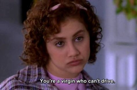 Why should I listen to you, anyway? You're a virgin who can't drive. #Clueless #FunnyMovieLines #BrittanyMurphy Clueless Movie, Clueless 1995, Best Movie Quotes, Brittany Murphy, Movie Lines, Tv Quotes, Iconic Movies, Clueless, Movie Scenes