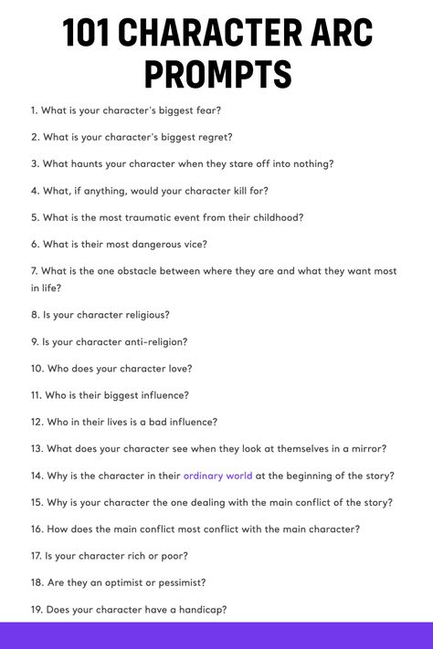 Need some inspirational help in finding a new and exciting way to develop characters? Thankfully, character arcs aren't as difficult to develop as you might think. You just need a place to start. Creating Characters Worksheets, Questions To Help Develop Your Character, How To Build A Character Personality, What You Should Know About Your Character, Character Arc Worksheet, How To Write Characters Personality, Things You Should Know About Your Character, Questions To Develop A Character, How To Develop A Character