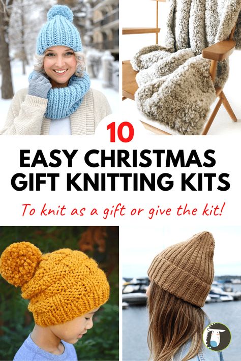 Christmas Knitting Projects Gift Ideas, Knit Christmas Gifts Free Patterns, Easy Christmas Knitting, Easy Knit Christmas Gifts, Knitting Christmas Gifts, Knit Gifts Ideas, Quick Knitting Projects Free, Knitted Gifts Ideas, Knitted Christmas Gifts