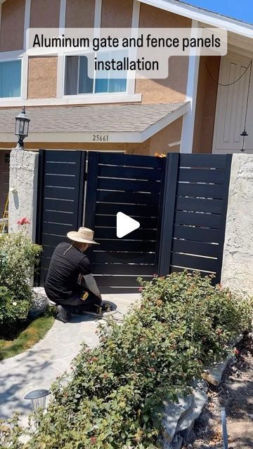 Alumission on Instagram: "DIY Aluminum horizontal fences and gates supply. Made in USA. Easy installation with basic tools." Horizontal Fences, Metal Gate, Aluminium Gates, Horizontal Fence, Basic Tools, Instagram Diy, Fence Panels, Fencing, Fence