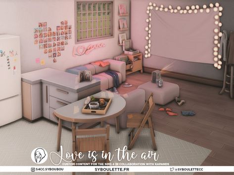 The Sims Resource - Patreon Release - Love Is In The Air (Part 1) Messy Clothes, Vinyl Shelf, Vinyl Player, Sims 4 Cc Furniture, Sims 4 Game, Sims 4 Houses, Ts4 Cc, Cc Finds, The Sims4