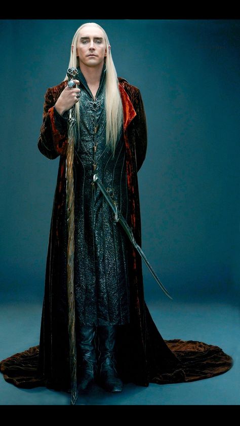 Thranduil Thranduil Cosplay, Elves Art, The Hobbit Thranduil, Lee Pace Thranduil, Woodland Realm, Lotr Costume, Elf King, John Howe, Into The West