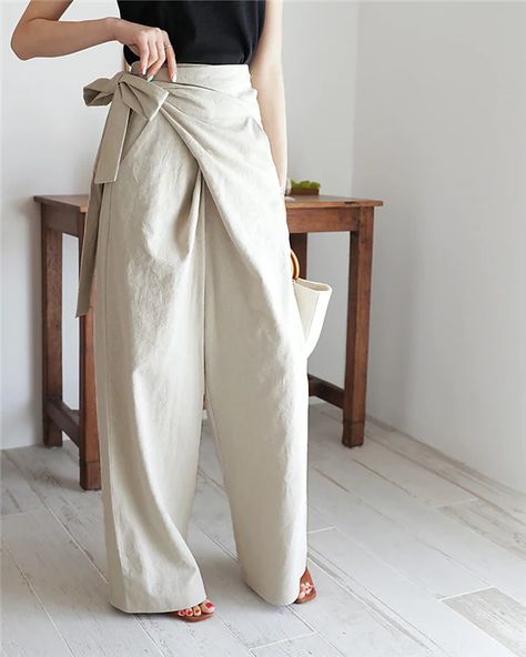 Cotton Casual Pants, Elegant Pant, Linen Style, Linen Trousers, Black Khakis, Ethnic Style, Casual Trousers, Women Pants Casual, High Waisted Trousers