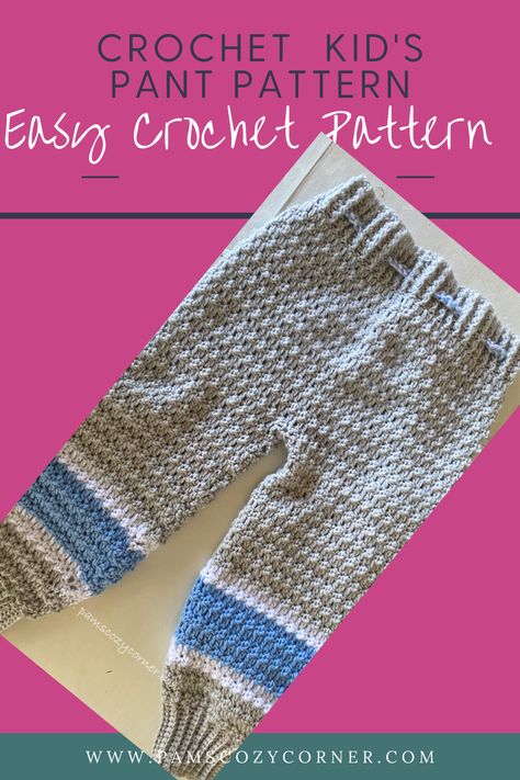 Crochet toddler Pants Easy Crochet Pants Pattern, Crochet Pyjamas, Crochet Sweat Pants Pattern Free, Crochet Long Pants Pattern Free, Crochet Baby Pants Free Pattern Boys, Crochet Newborn Pants, Kids Pants Pattern, Crochet Pants Pattern, Crochet Baby Pants