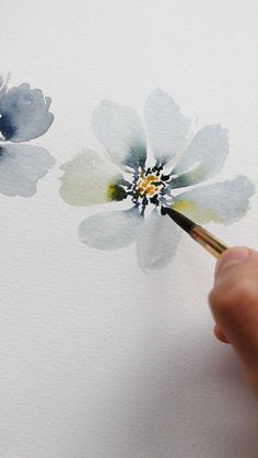 Loose Watercolor Flowers, Watercolor Flowers Tutorial, Watercolor Paintings For Beginners, Diy Watercolor Painting, Watercolour Inspiration, Loose Watercolor, Watercolor Painting Techniques, Watercolor Flower Art, 수채화 그림