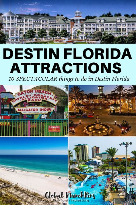 Located on Florida’s Emerald Coast, Destin is famous for gorgeous beaches, beautiful water, and lots of family fun activities. In fact, Destin has been named one of the top family travel destinations in the US. There is an endless number of things to do in Destin, Florida. Thus, here are our top 10 Destin Florida attractions to hit up this summer. #summer #vacation #destin #traveldestination #traveltips #familyvacation #travelguide #floridatravel #florida #destinflorida #floridaattractions Beach Vacation Florida, Destin Florida Family Vacation, Fort Walton Beach Florida Attractions, Destin Florida Vacation Outfits, What To Do In Destin Florida, Destin Beach Florida, Things To Do In Destin Florida, Destin Florida Things To Do In, Florida Vacation Destinations