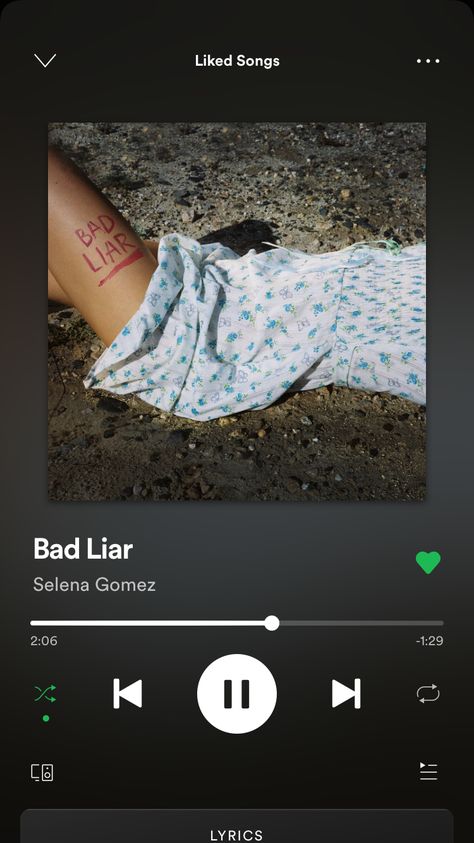 Selena Gomez Spotify, Bad Liar Selena, Bad Liar, Music Girl, Playlist Spotify, Marie Gomez, Music Covers, Song Quotes, Pretty Lyrics