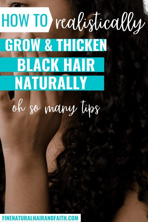 Growing Thicker Hair, Thick Black Hair, Thicken Your Hair, Hair Thickening Remedies, Make Your Hair Thicker, Thicken Hair Naturally, Grow Black Hair, Thick Natural Hair, Make Hair Thicker