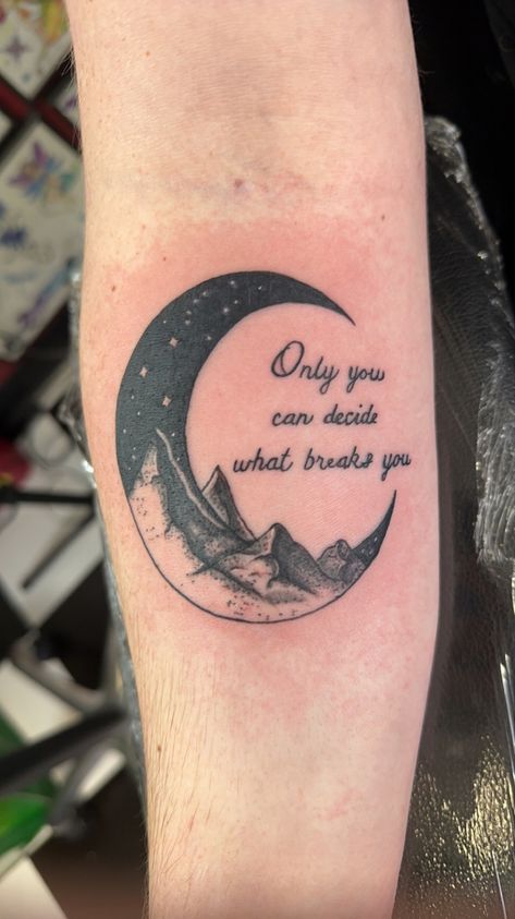 Only You Can Decide What Breaks You Wallpaper, Acotar Fanart Tattoo, Acotar Tattoos Only You Can Decide What Breaks You, Only You Decide What Breaks You, Only You Can Decide What Breaks You Acotar, Sjm Tattoo Sleeve, Night Court Symbol Tattoo, Only You Decide What Breaks You Tattoo, Night Court Tattoo Ideas