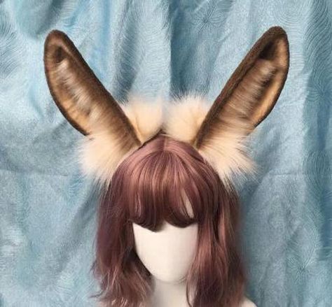 Diy Bunny Ears, Wolf Ears And Tail, Clover Hair, Grunge Dark Academia, Cat Ears And Tail, Bunny Cosplay, Ears And Tail, Bunny Ears Headband, Wolf Ears