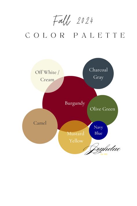 Build your fall wardrobe around rich, warm tones like burgundy! Pair it with camel, olive green, and mustard yellow for earthy vibes, or go classic with navy, cream, and charcoal gray. These combos give your outfits a polished, seasonal look! ✨🍁  #FallColorPalette #BurgundyFashion #FallWardrobeInspo #SeasonalStyle #CapsuleWardrobe #FallFashion2024 #StyleInspiration #ColorCombinations #ChicAndCozy Burgundy Yellow Color Palette, Green Burgundy Color Palette, Fall Color Combinations, Earthy Vibes, Timeless Fashion Pieces, Color Palette Yellow, Burgundy Fashion, Paint Color Schemes, Green Palette