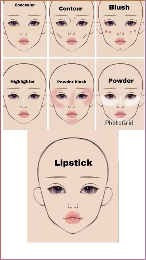 Asian makeup tutorials #косметика #макияж #лайфхаки #советы #бьюти Makeup Ideas For School Pictures, Simple Natural Makeup Looks, Makeup Routine Guide, Asian Makeup Tutorials, Makeup Charts, Learn Makeup, Simple Makeup Tips, Doll Eye Makeup, Makeup Face Charts