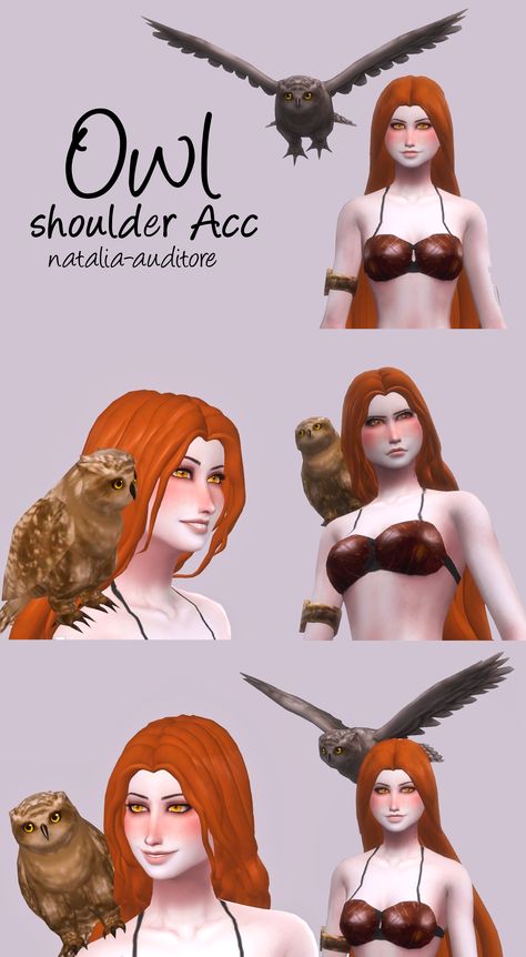 OWL accs | Natalia-Auditore #s4cc Sims Occult, Natalia Auditore, Owl Accessories, Sims Pets, Cc Packs, Sims Stories, Sims 4 Anime, Sims 4 Gameplay, Sims 4 Teen