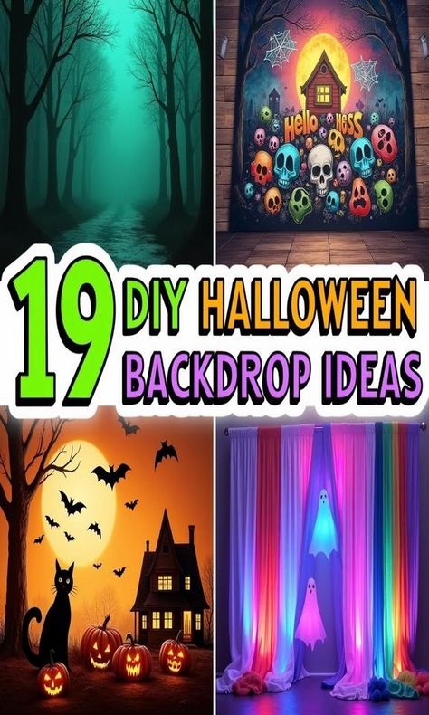 Get ready for a spooktacular celebration with these 19 DIY Halloween backdrop ideas! Transform your space into a haunted haven with creative decorations that are both fun and budget-friendly. From eerie silhouettes to whimsical pumpkin patches, there’s something for every Halloween theme. Perfect for parties, photo ops, or just to get into the festive spirit. Let your imagination run wild!

#HalloweenDecor #DIYBackdrop #HalloweenIdeas #SpookySeason #PartyPlanning #CreepyCrafts #HalloweenParty #HomeDecor Halloween Backdrop Ideas, Diy Halloween Backdrop, Haunted Party, Halloween Backdrop, Pumpkin Patches, Backdrop Ideas, Diy Backdrop, Halloween Theme, Diy Halloween