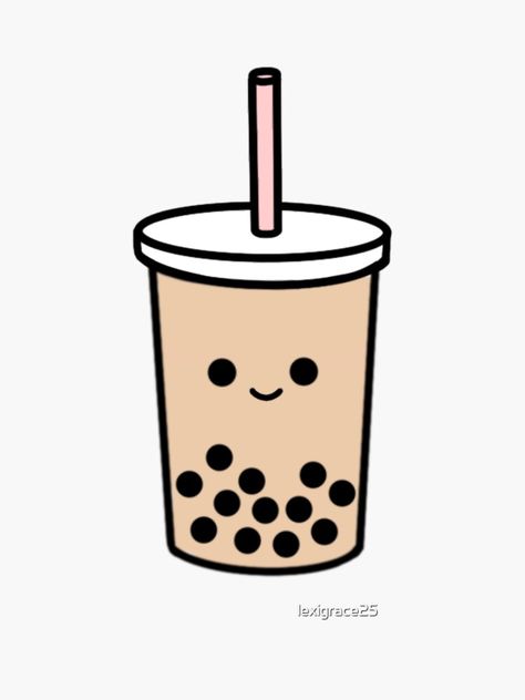 "Boba Tea" Sticker by lexigrace25 | Redbubble Asthetic Picture White And Black, Boba Drink, Google Doodle, Drink Stickers, Hello Kitty Crafts, Images Kawaii, Vintage Flowers Wallpaper, Cute Panda Wallpaper, Hello Kitty Drawing