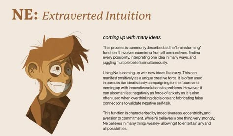 Cognitive Functions Mbti, Extraverted Intuition, Mbti Functions, Personality Archetypes, Intp Personality Type, Jungian Psychology, Cognitive Functions, Mbti Types, Mbti Memes