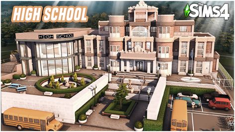 Sims 4 High Schools, The Sims 4 Private School, Ts4 High School Cc, High School Years Sims 4 Cc, Private School Sims 4, High School Years Cc, Sims 4 High School Years Mods, Sims 4 School Build, Sims 4 Private School Mod