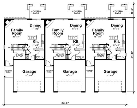 Triplex Floor Plans, Town House Plans, Duplex Floor Plans, Duplex Plans, Outdoor Patios, Townhouse Designs, Electrical Layout, Garage House Plans, Plans House