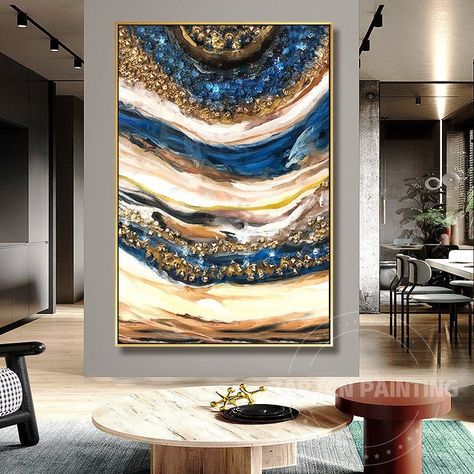 Ikat Painting, Brown Ocean, Resin Art Canvas, Extra Large Canvas Art, Resin Art Painting, Painting 3d, Geode Art, Resin Wall Art, Acrylic Pouring Art