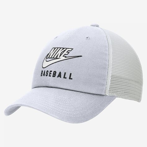 Show your love for the game with this mesh-backed, adjustable trucker hat. Nike Monarch, Nike Cap, Running Cap, Nike Hat, Baseball Cleats, Black Angels, Nike Football, Nike Running, Lacrosse