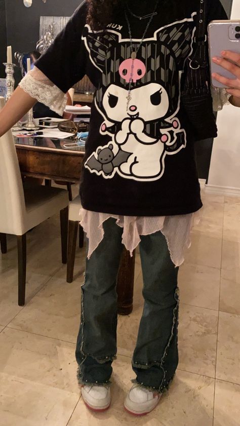 Hello Kitty Grunge, Clothes Images, Vanilla Twilight, Sanrio Outfits, Grunge Clothes, Kitty Clothes, Hello Kitty Clothes, Hello Kitty Aesthetic, Alt Outfits