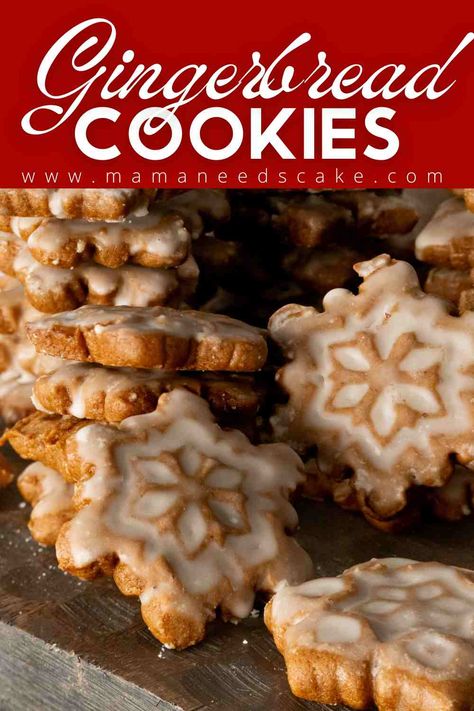 Homemade Gingerbread Cookies, Iced Gingerbread, Best Gingerbread Cookies, Fun Holiday Treats, Cookie Glaze, Gingerbread Dough, How To Make Gingerbread, Homemade Gingerbread, Soft Gingerbread Cookies