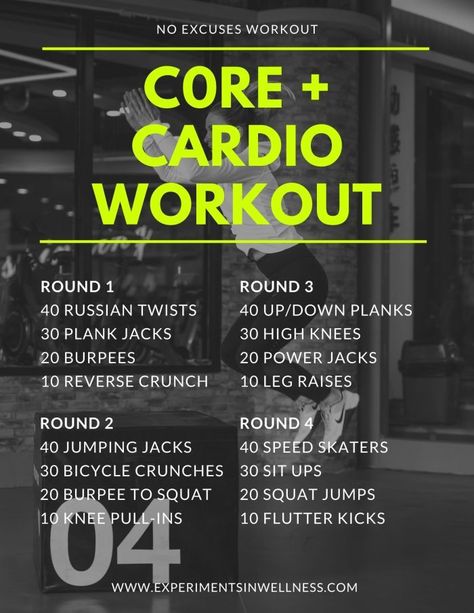 At Home Workout Abs | Core + Cardio - Experiments In Wellness Full Core Workout Gym, Amrap Core Workout, Abs Emom Workout, Cardio Workout At Home List, Hiit Core Workout At Home, Core Crossfit Workout, Core Hit Workouts, Cardio Core Circuit, Cardio Workout At Home For Men