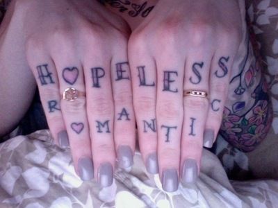 Hopeless Romantic Tattoo, Romantic Tattoo, Knuckle Tattoos, 4 Tattoo, Gaming Tattoo, Shall We Date, Dream Tattoos, Dope Tattoos, Body Modifications