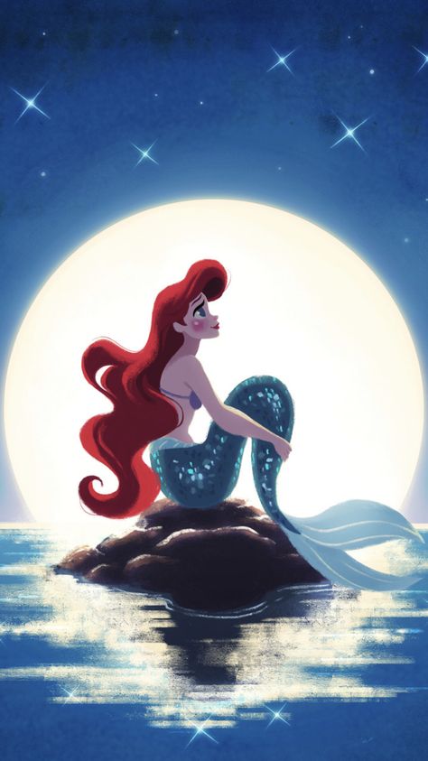 Little Mermaid, The Little Mermaid, Ariel, The Ocean, Iphone Wallpaper, Mermaid, Deviantart, Moon, Iphone