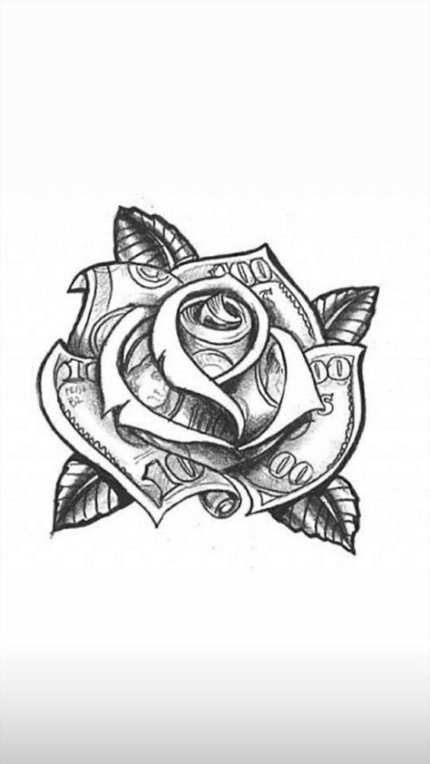 Rose And Money Tattoo, Chicano Gangster Tattoo Designs, Rose Hand Tattoo Woman, Tattoo Ideas Money, Gangsta Tattoos For Women, Tatt00 Ideas, Chicana Tattoos For Women, Hand Tattoos For Women Unique, Money Tattoo Ideas