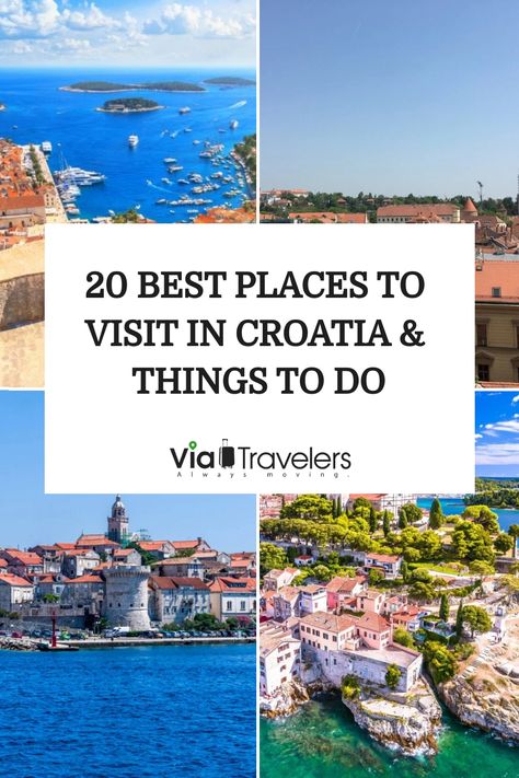 20 best places to visit in Croatia & things to do, featuring scenic coastal towns, historic architecture, and vibrant landscapes. Croatia Dubrovnik, Visit Croatia, Croatia Travel, Travel Illustration, Best Places To Visit, Zagreb, Dubrovnik, Canada Travel, Best Cities