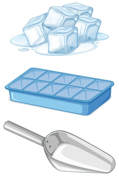 Pile of ice with tray and spoon Free Vec... | Free Vector #Freepik #freevector #water #nature #cartoon #ice Spoon Illustration, Ice Cartoon, Ice Clipart, Ice Drawing, Nature Cartoon, Coffee Icon, Birthday Cake Topper Printable, Water Nature, Cake Tray