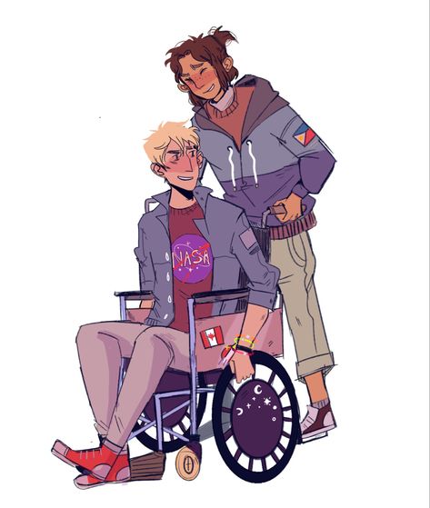 Lgbt Art, Art Prompts, Gay Art, Fantastic Art, Animated Characters, Wheelchair, Pretty Art, Character Drawing, Character Illustration