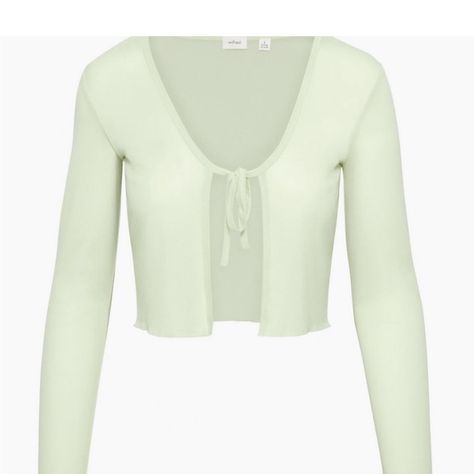 Like New. In Excellent Condition. Never Worn, Only Washed And Dried Once. No Stains Or Tears. Size: Xs Color: Pastel Sage Green Ship From A Smoke Free Home. Aritzia Blouse, Pastel Sage Green, Leather Bustier, Puff Sleeve Crop Top, Color Pastel, Summer Crop Tops, Aritzia Wilfred, Top Light, Light Sweater