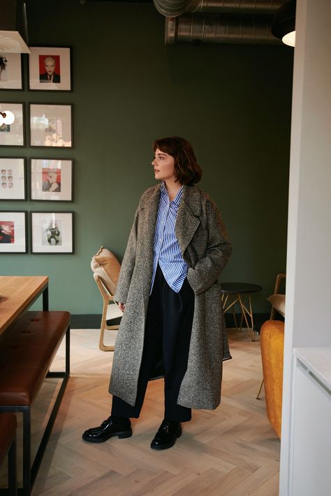 Herringbone Coat Outfit, Alice Catherine, Manchester Hotels, Stylish Winter Coats, Herringbone Coat, Tartan Blanket, Coat Outfit, Cold Outfits, Coat Outfits