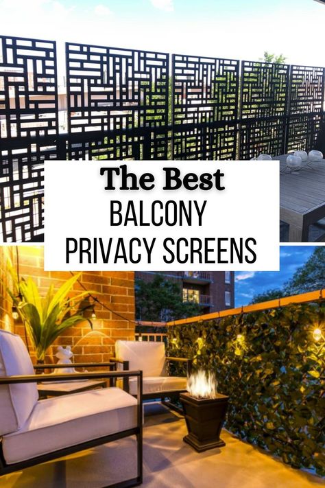 A balcony privacy screen is arguably the best way to make your outdoor space feel more secluded and cut off from the outside world. Considering all the different types available, it’s worth researching the market before buying one, as some are more suitable for apartment balconies than others. Well, that’s exactly what we’ll cover in this post. We’ll go over the main types of balcony privacy screens and the pros and cons of each. Wall Privacy Ideas Outdoor, Balcony Screens Privacy, Balcony Cover Ideas Privacy Screens, Deck Railing Decorating Ideas, Privacy Ideas For Balcony, Balcony Fence Cover, Privacy Screen For Balcony, Hanging Privacy Screen Outdoor, Garden Screens Panels