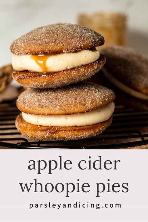 Chai Whoopie Pies, Apple Butter Whoopie Pies, Apple Cider Whopper Pies, Coffee Whoopie Pies, Apple Spice Whoopie Pies, Best Pumpkin Whoopie Pies, Caramel Whoopie Pies, Carmel Apple Crumble Cookies, Fall Pies Thanksgiving