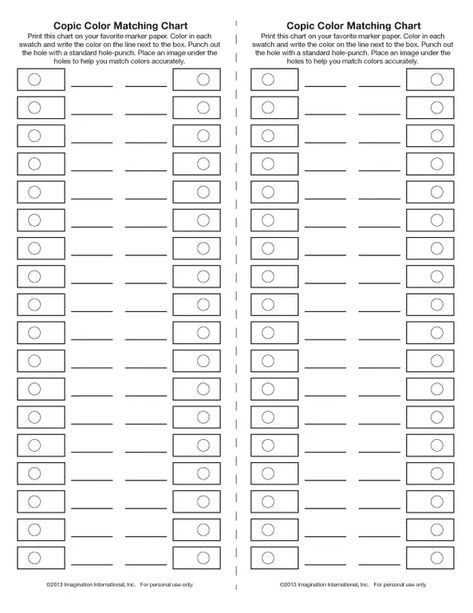 Copic Marker Color Charts and - DOWNLOADS Art Supplies Copic Markers by OtakuFuel.com Color Matching Chart, Copic Marker Color Chart, Color Wheel Worksheet, Copic Color Chart, Marker Color, Copic Ciao, Marker Paper, Colored Pencil Techniques, Copic Marker