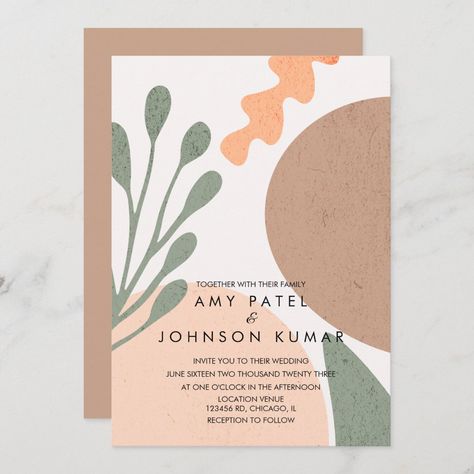 Abstract Wedding Invitations, Earthy Invitations, Hawaii Wedding Invitations, Earth Tone Wedding, Abstract Wedding, Geometric Wedding Invitation, Wedding Moodboard, Shapes Abstract, Earth Design