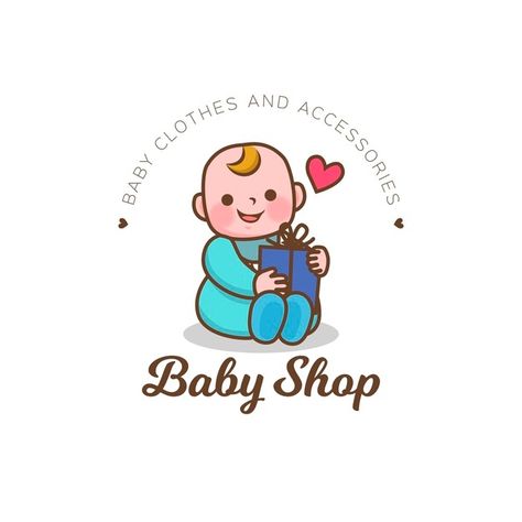 Detailed baby shop logo Free Vector | Free Vector #Freepik #freevector #logo #business #baby #line Baby Shop Logo, Baby Boutique Logo, Cute Cat Sleeping, Baby Logo Design, Business Baby, Baby Logo, Best Baby Gifts, Shop Logo Design, Elephant Logo