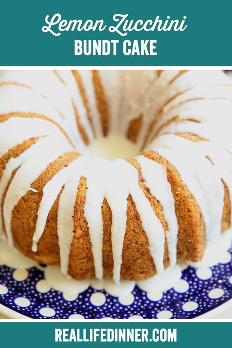 Cake Mix Lemon Cake, Lemon Zucchini Cake, Zucchini Bundt Cake, Bundt Cake Glaze, Lemon Blueberry Bundt Cake, Lemon Bundt Cake Recipe, Delicious Lemon Cake, Grated Zucchini, Lemon Zucchini