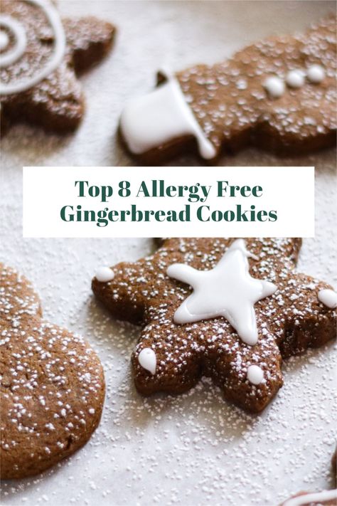 Gingerbread Dairy Free, Dairy And Gluten Free Gingerbread Cookies, Allergen Free Christmas Treats, Dairy And Egg Free Christmas Treats, Gluten Free Dairy Free Egg Free Cookies, Gluten Free Dairy Free Gingerbread Cookies, Gluten Free Egg Free Christmas Cookies, Egg Free Gingerbread Cookies, Gluten Free Vegan Gingerbread Cookies