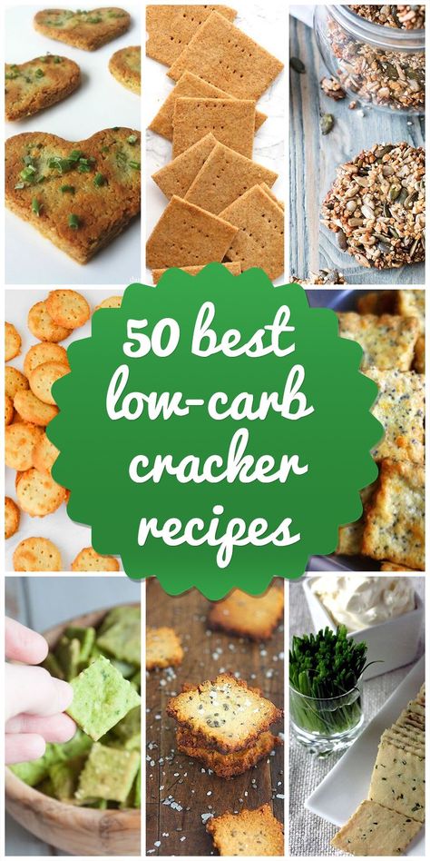 Fantastic collection of 50 Low-Carb Cracker Recipes from Low Carb Lab #healthylowcarb #healthy #lowcarb No Carb Crackers Recipe, Low Carb Crackers Recipes, Keto Crackers, Low Carb Crackers, Healthy Diets, Keto Breads, Recipes Cookies, Low Carb Low Sugar, Carb Snacks