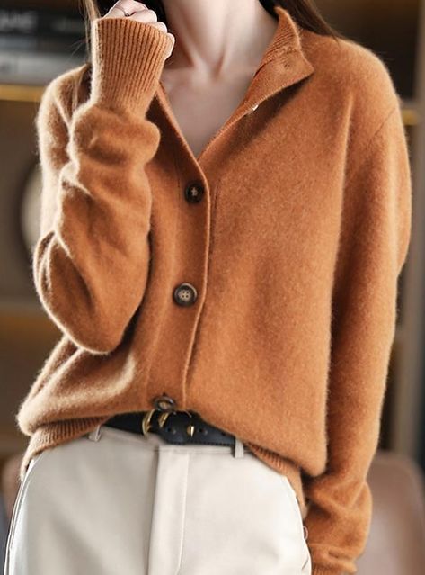 Spring Knits, Winter Vest, Classic Cardigan, Winter Pullover, Knitted Tops, Cardigan Long, Palau, Loose Sweater, Fashion Korean