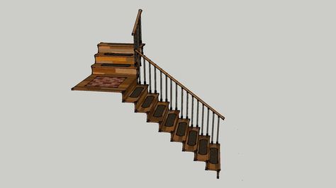 Right Angle Staircase - 3D Warehouse Interior Design Concepts, 3d Warehouse, Right Angle, Design Concepts, Stairs Design, L Shape, Minecraft, Arch, Stairs