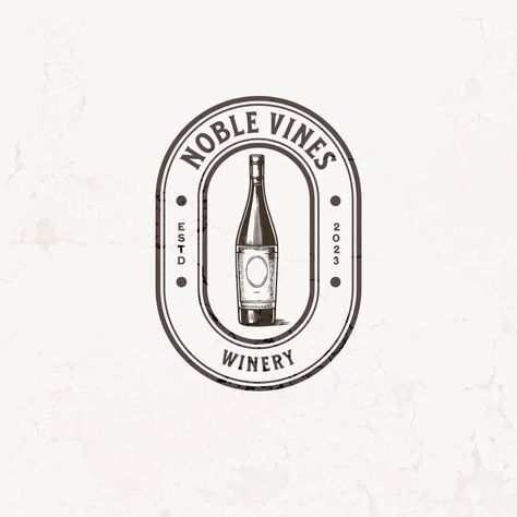 Take your Logo design to the next level by using this Vintage Oval Badge Winery Logo. Linocut Wine Bottle Logo. Bar And Restaurant Logo Design Template Logo design template by Anna Markovets. Use this ready-to-use Logo design and start designing like a Pro. Winery Logo Design Inspiration, Wine Bar Branding, Bar And Restaurant Logo, Oval Logo Design, Bottle Logo Design, Wine Bar Logo, Wine Bottle Logo, Wine Logo Design, Winery Logo