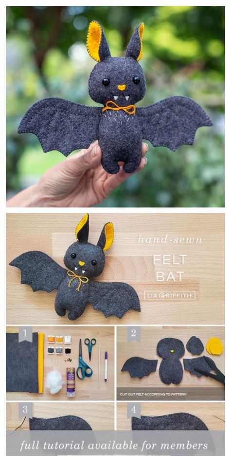 DIY Fabric Bat Plush Free Sewing Patterns | Fabric Art DIY Stellaluna Costume Diy, Diy Bat Stuffed Animal, Free Sewing Animal Patterns, Free Bat Pattern Sewing, Halloween Stuffed Animals Diy, Free Stuffie Sewing Patterns, 2023 Sewing Projects, Halloween Plush Pattern, Stuffed Sewing Projects