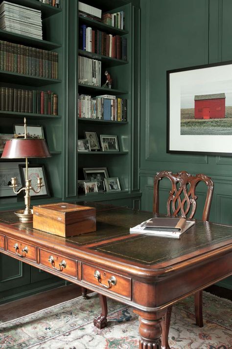 Home Office Traditional, Traditional Office, Home Library Design, Design Library, Home Libraries, Library Design, Art Antique, Home Office Space, Home Library