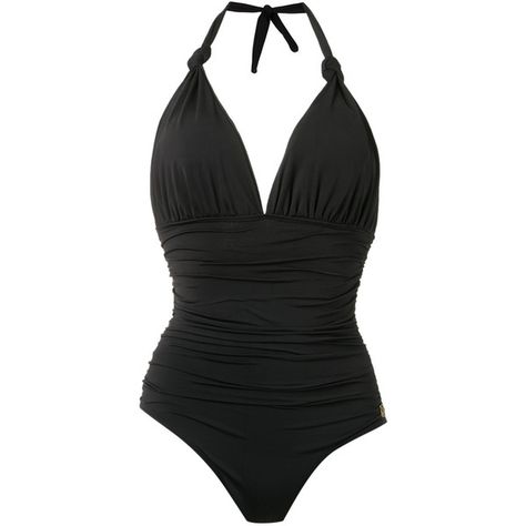 Brigitte Draped Swimsuit ($187) ❤ liked on Polyvore featuring swimwear and one-piece swimsuits Swimsuits Black, Beachwear Brands, Halter Bathing Suit, Black Bathing Suits, Swimsuit Design, Swimwear Online, Cute Swimsuits, Looks Chic, Women's Swimwear